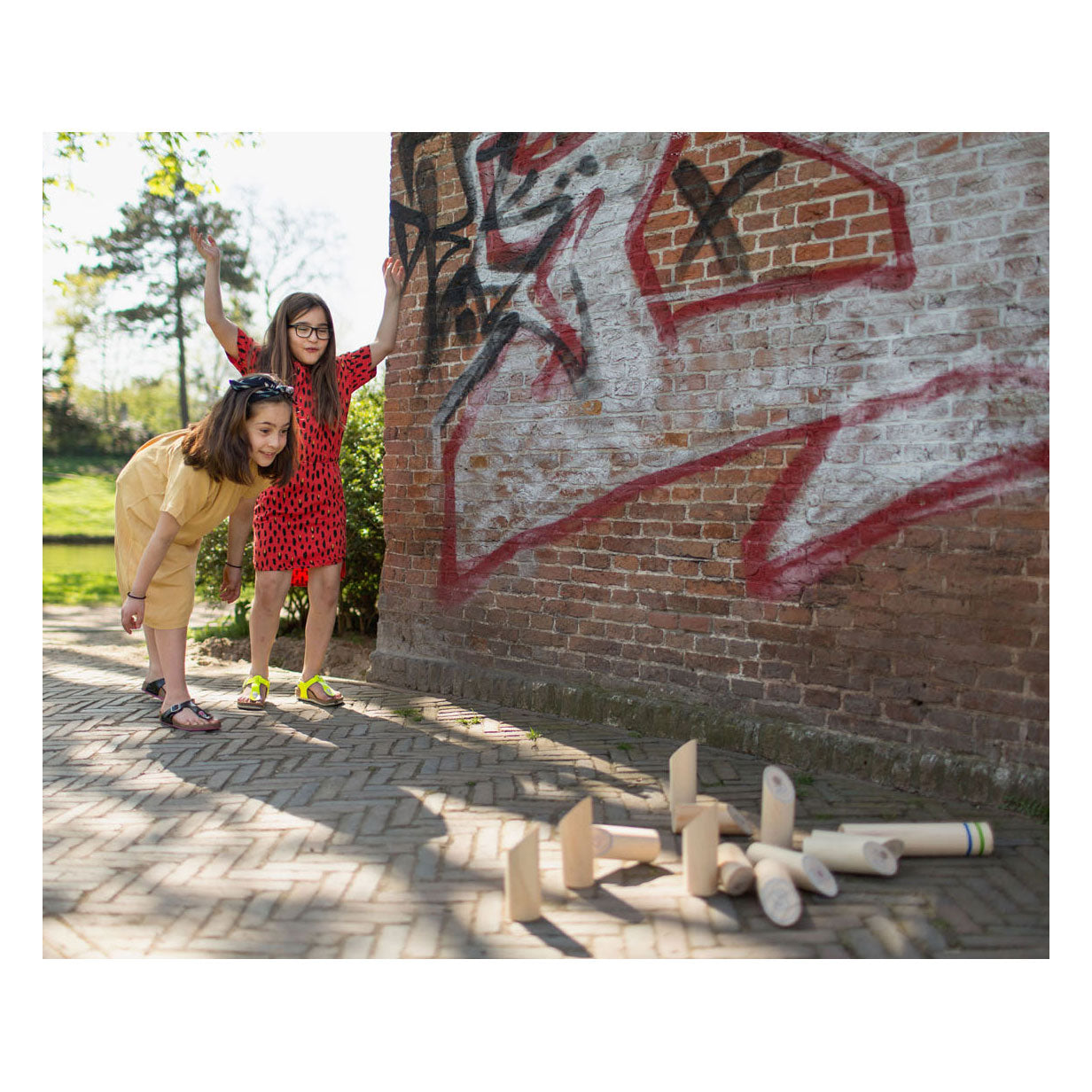Bs speelgoed vinnen houten werpspel