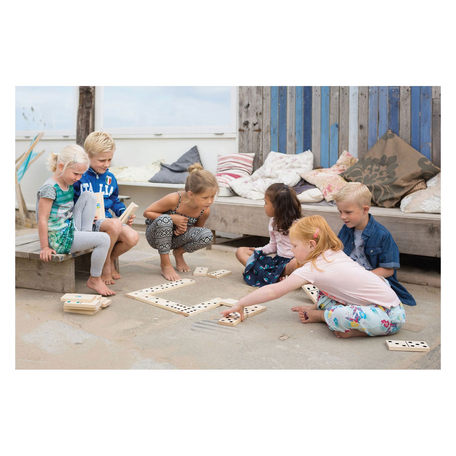 Bs speelgoed mega houten dominospel, 28dlg,.
