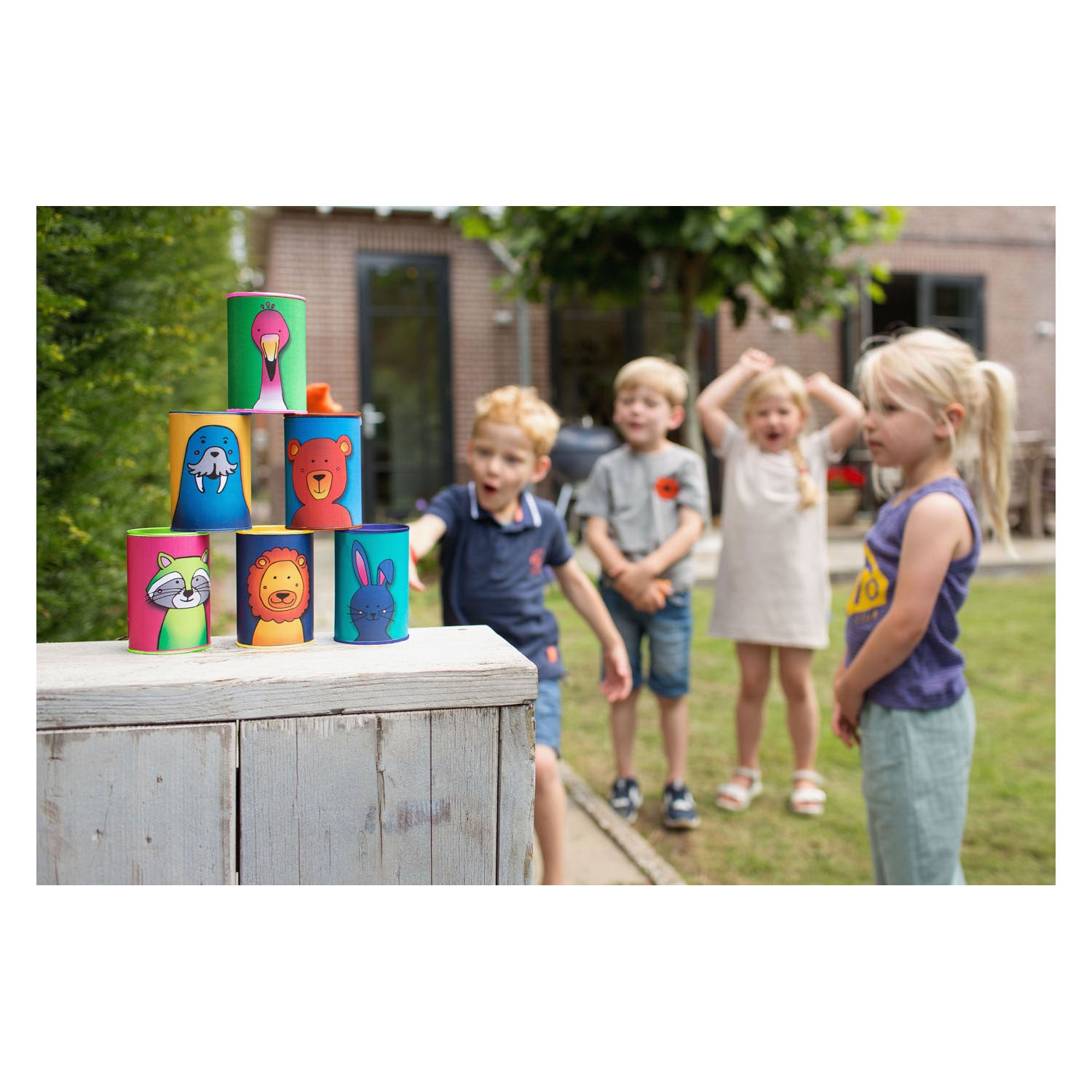 Bs speelgoed blikwerpen wildlife, 9dlg.