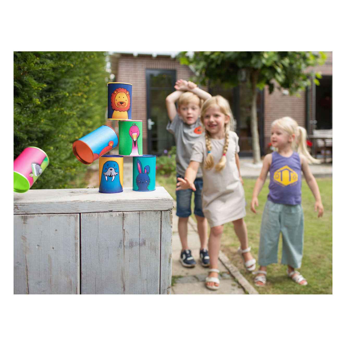 Bs speelgoed blikwerpen wildlife, 9dlg.