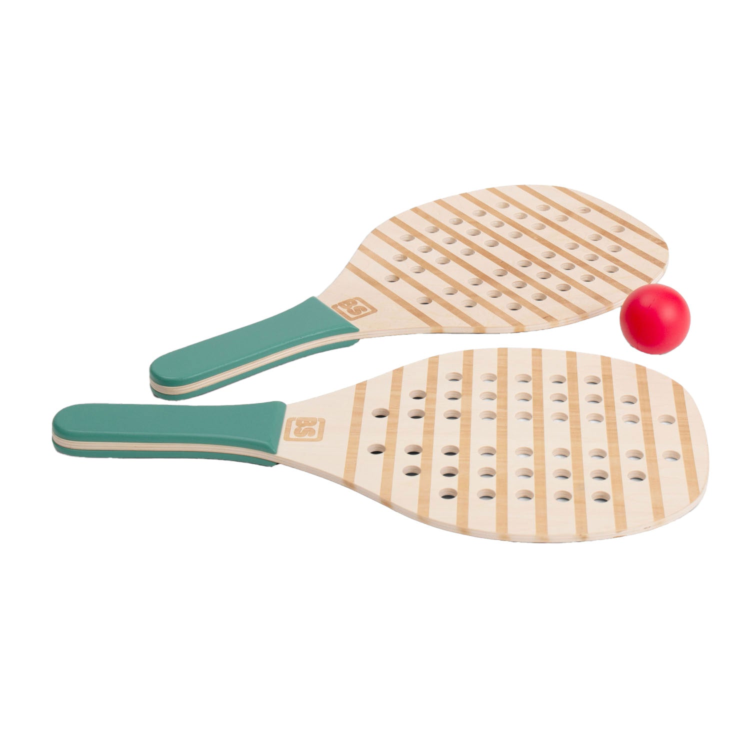 Bs toys houten padel-rackets - padelrackets - padel rackets kinderen - buitenspeelgoed voor kinderen - educatief speelgoed - cadeau kind - houten speelgoed - buiten speelgoed - strandspeelgoed - sport