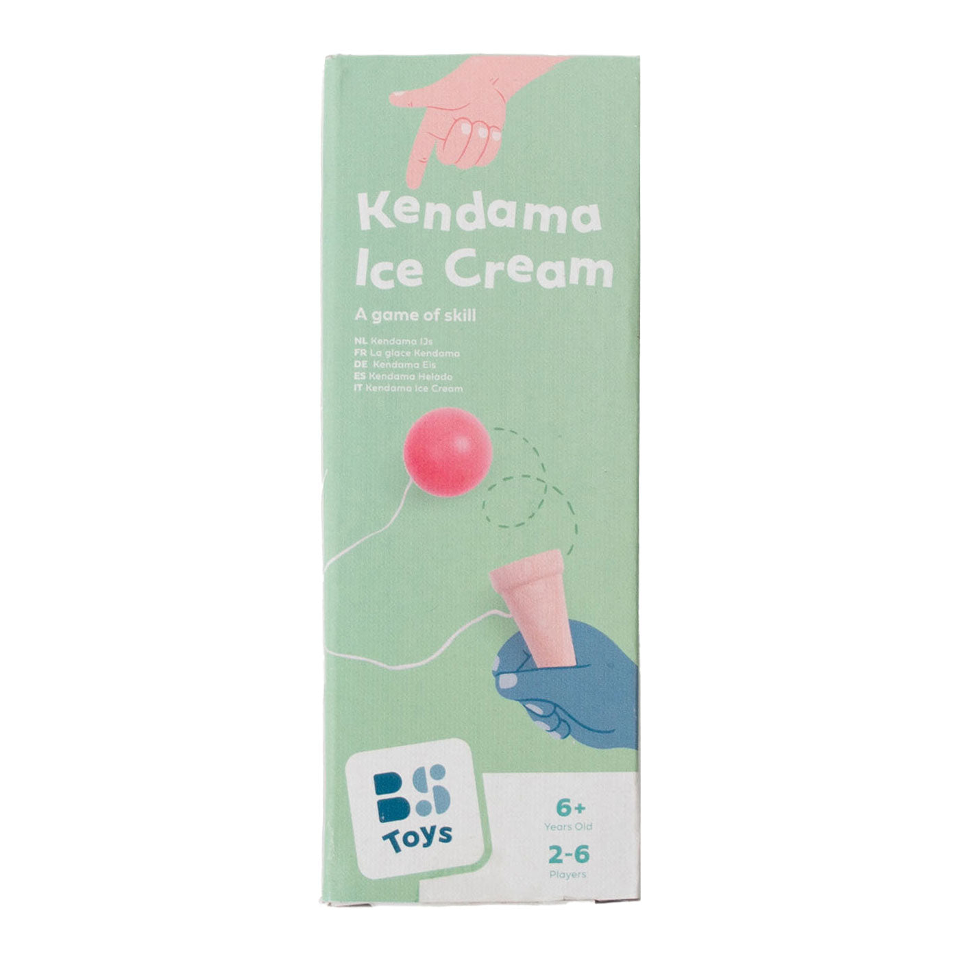 Bs speelgoed houten kendama ijsje vangspel