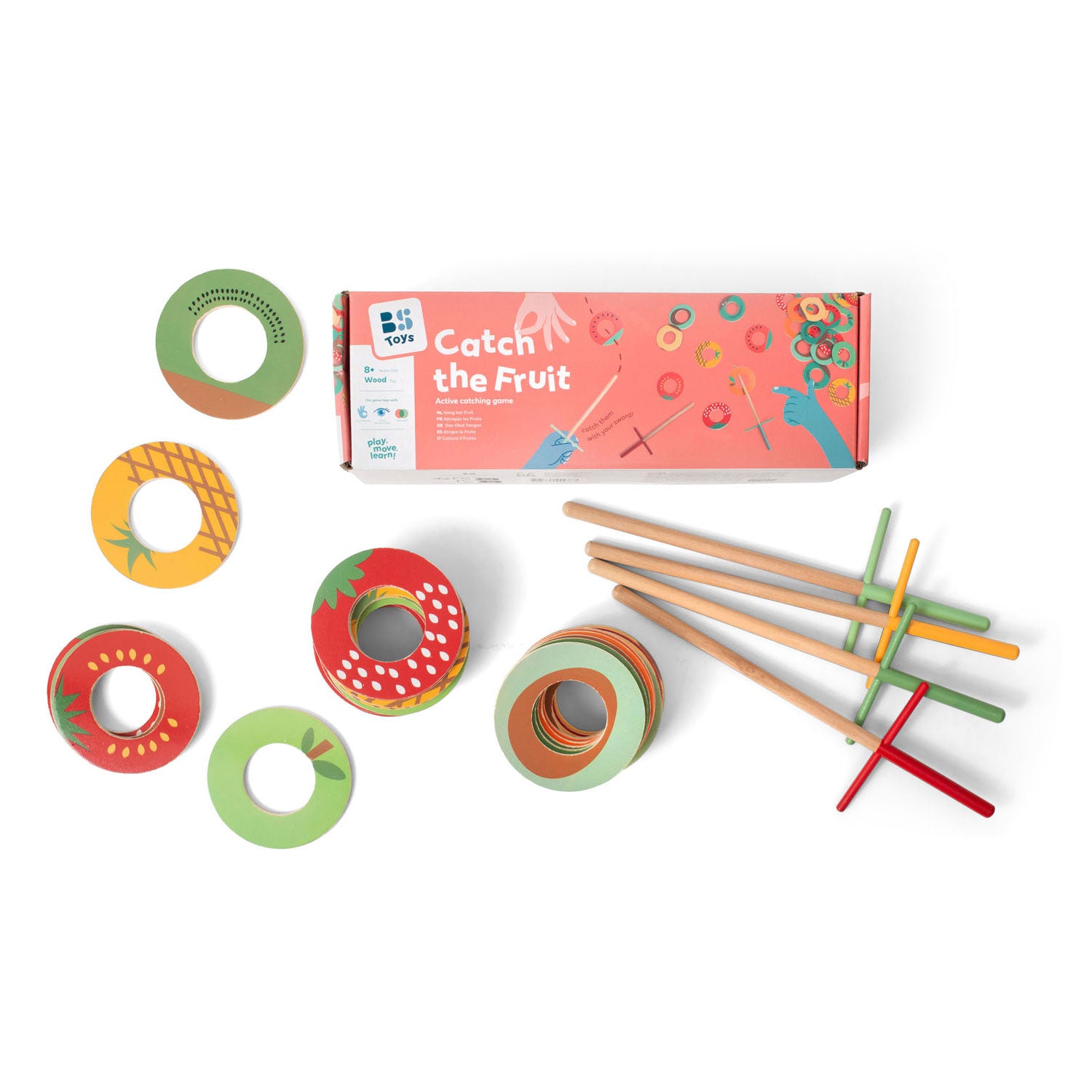 Bs speelgoed vang het fruit vang- en werpspel, 31dlg.