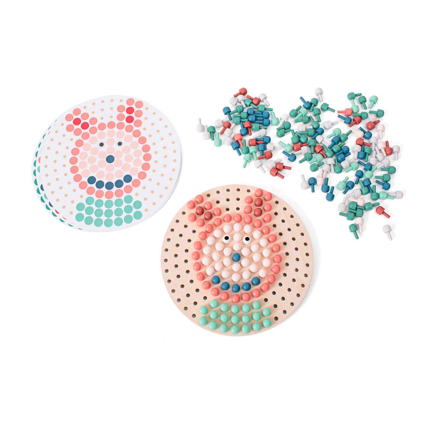 Bs speelgoed spel mozaiek pin bord hout