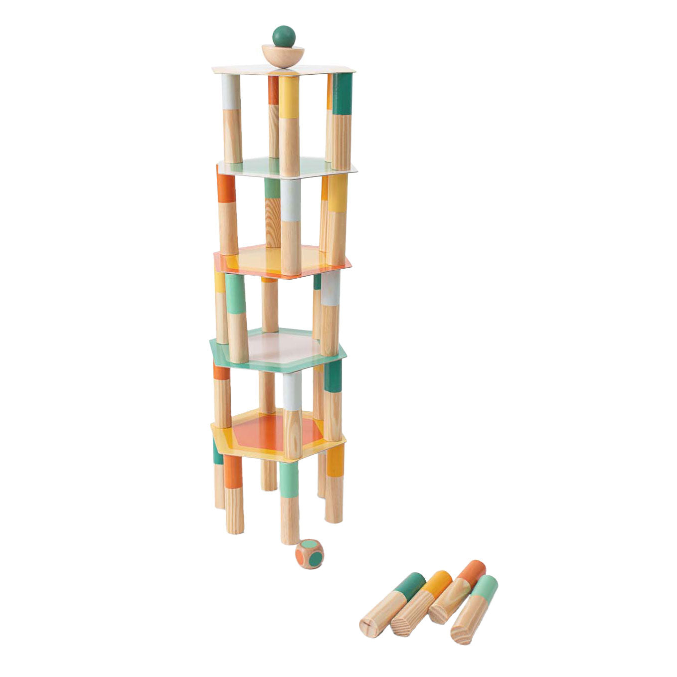 Bs speelgoed mega houten balansspel, 38dlg.