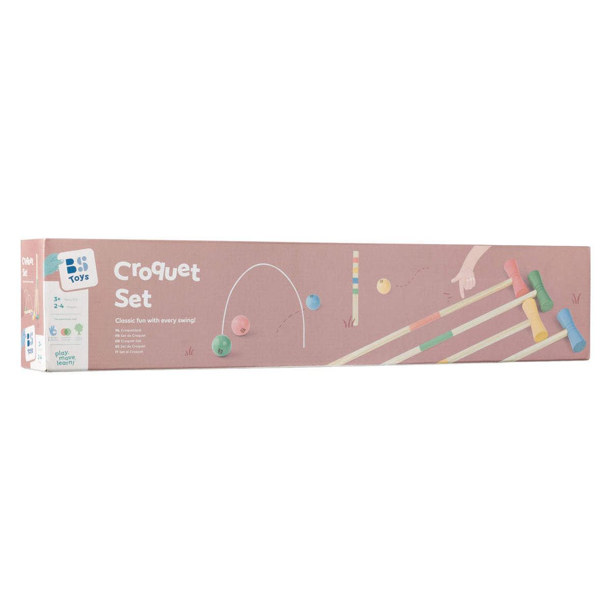 Bs toys – croquetspel – kindersportset met croquethamers en ballen – vanaf 3 jaar