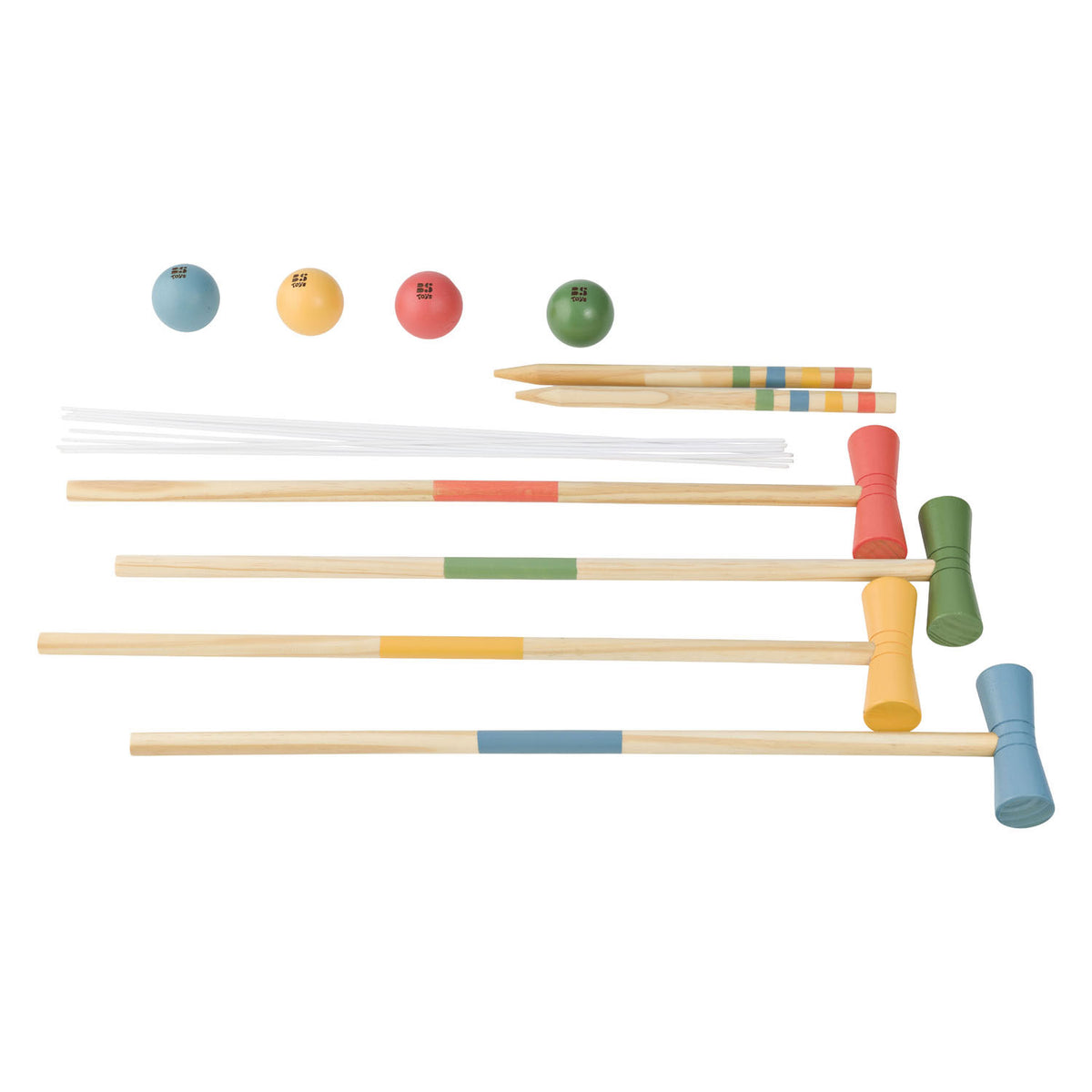 Bs toys – croquetspel – kindersportset met croquethamers en ballen – vanaf 3 jaar