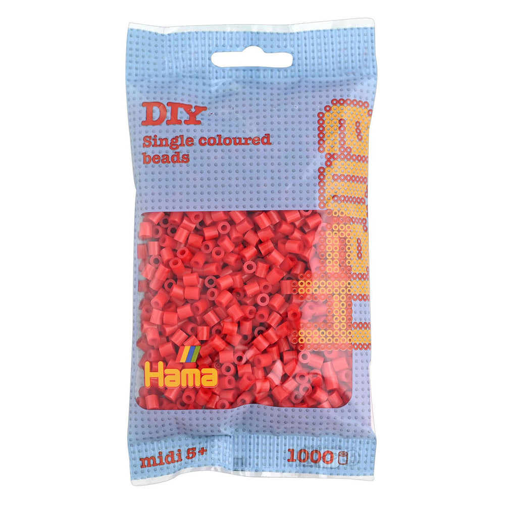 Hama strijkkralen 1000 stuks rood | 5 stuks