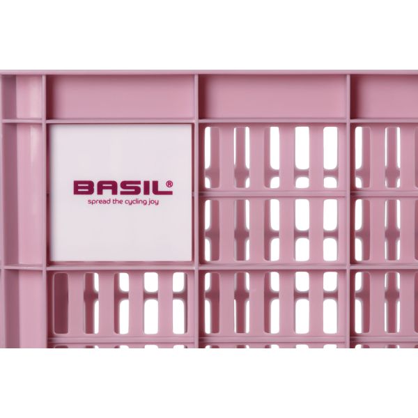 Basil fietskrat S - klein - 17,5 liter - roze