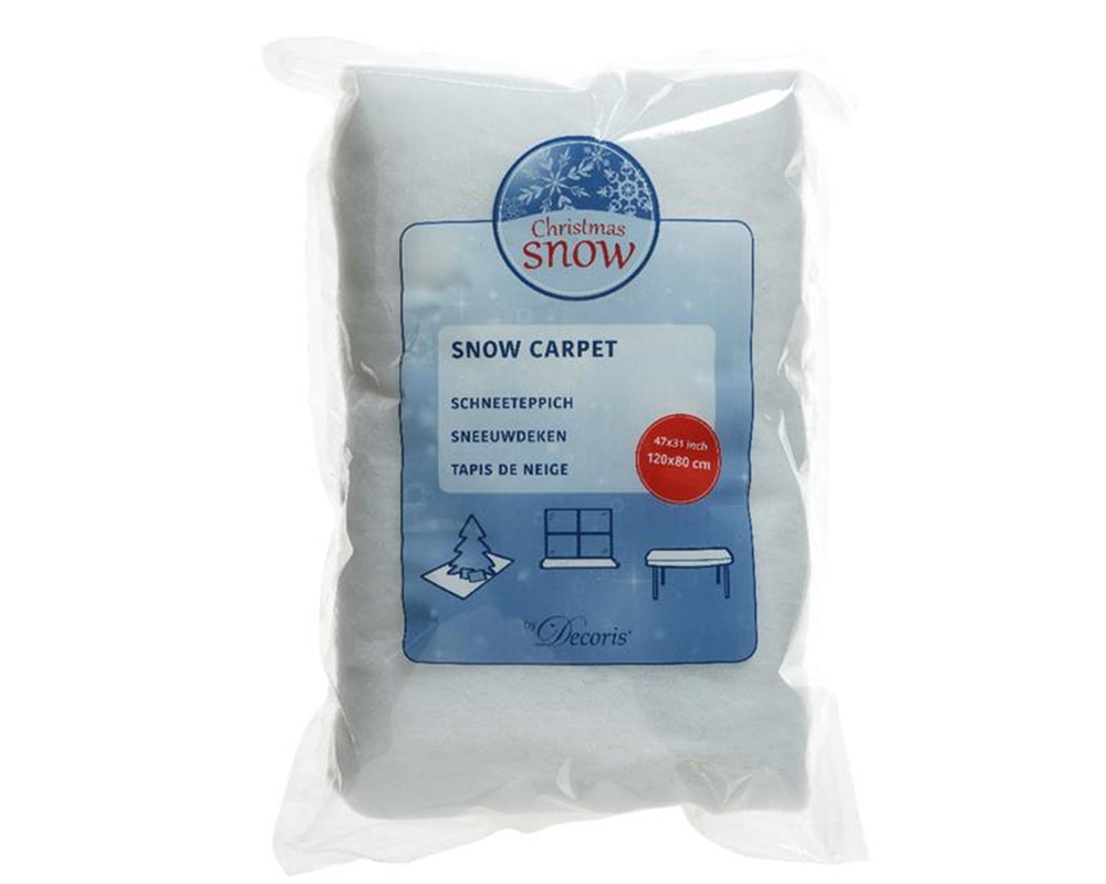 Decoris sneeuwtapijt wit 120x80cm 100% polyester
