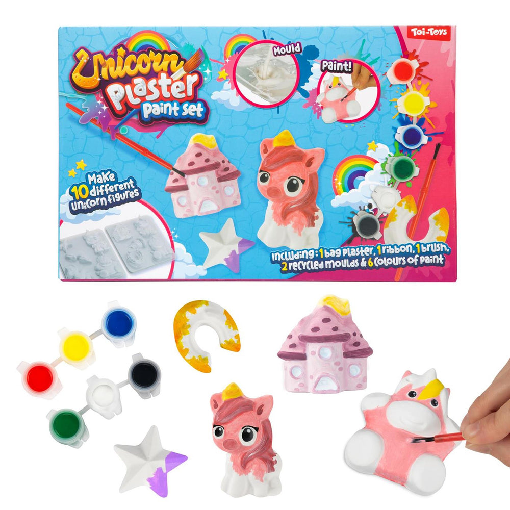 Toi-toys set gips gieten wild life met mal, verf en kwast
