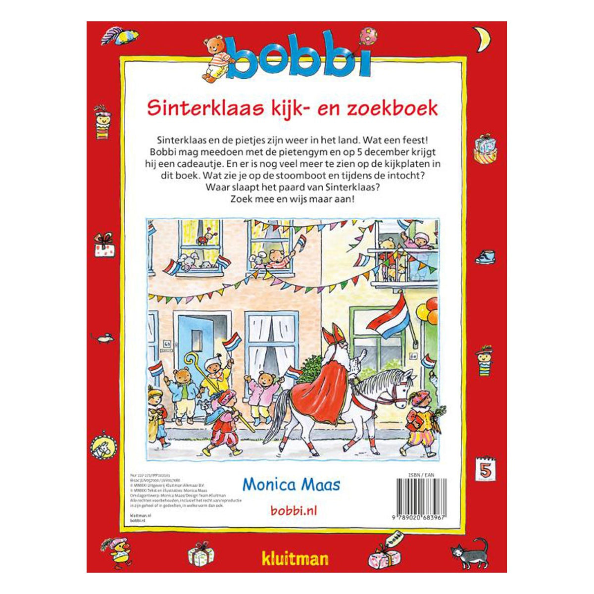 Uitgeverij kluitman bobbi: sinterklaas kijk- en zoekboek. 2+