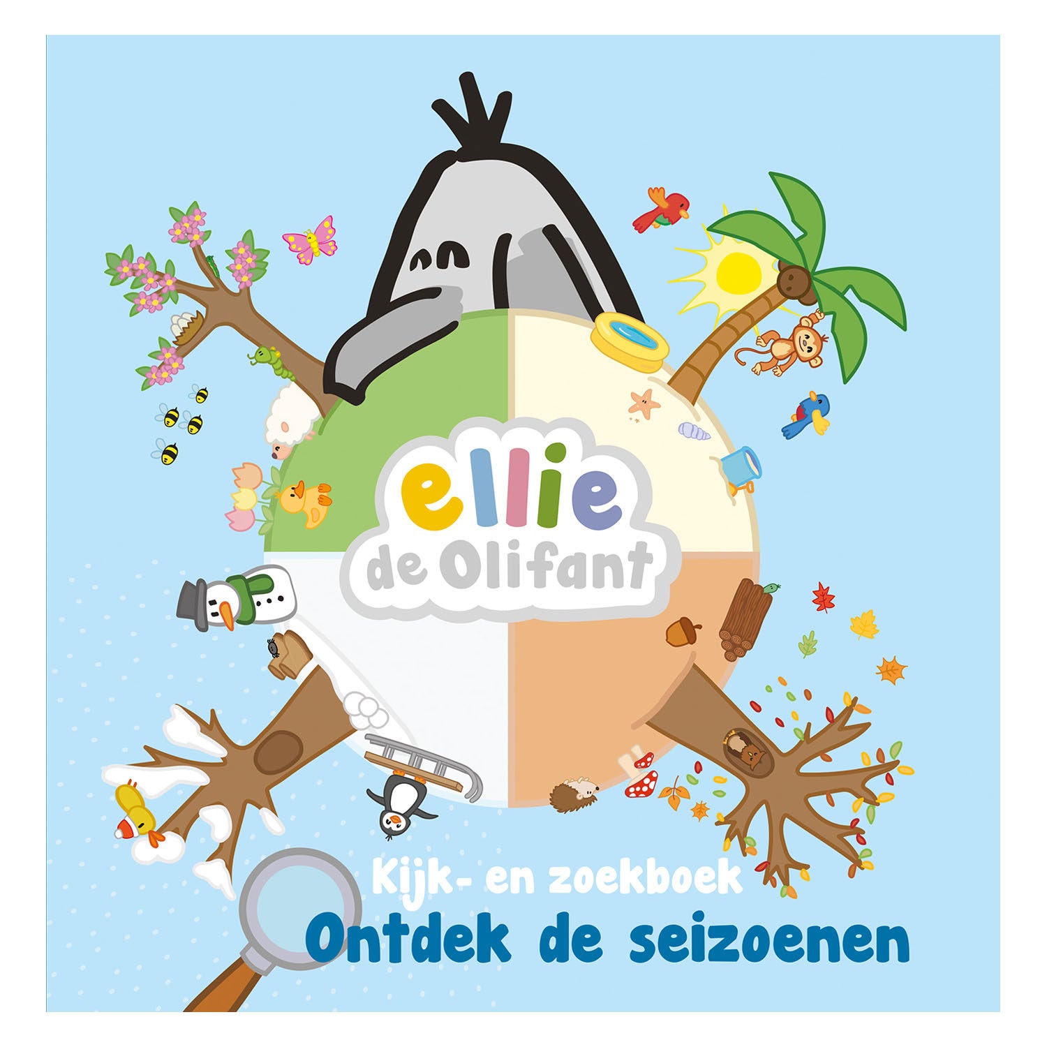 Uitgeverij kluitman kijk- en zoekboek ellie de olifant - ontdek de seizoenen