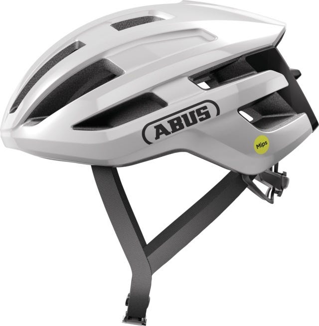 Abus powerdome fietshelm mips shiny white