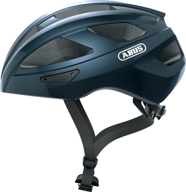 Abus fietshelm macator midnight blue m - 52-58 cm - blauw - geschikt voor gebruik op elektrische fietsen - stadsfietsen - 300 g