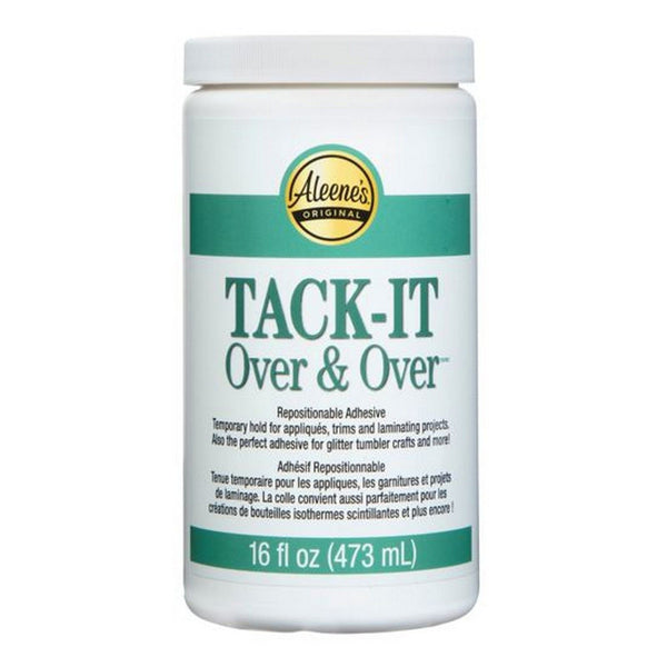 Aleene's • tack-it over over repositionable adhesive 16 fl. oz. jar