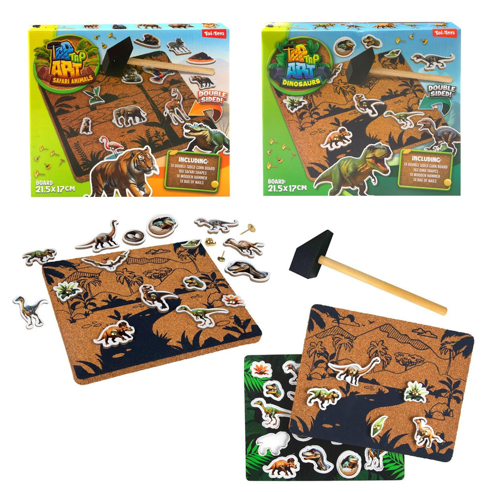 Toi-toys hamerspel dino wilde dieren 2 assorti