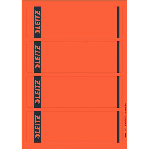Ordnerrugetiketten leitz rood 100 stuks papier