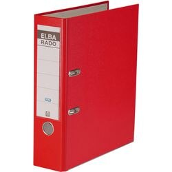 Ordner elba rado brilliant a4 karton, pp (polypropeen) rood 1 stuk