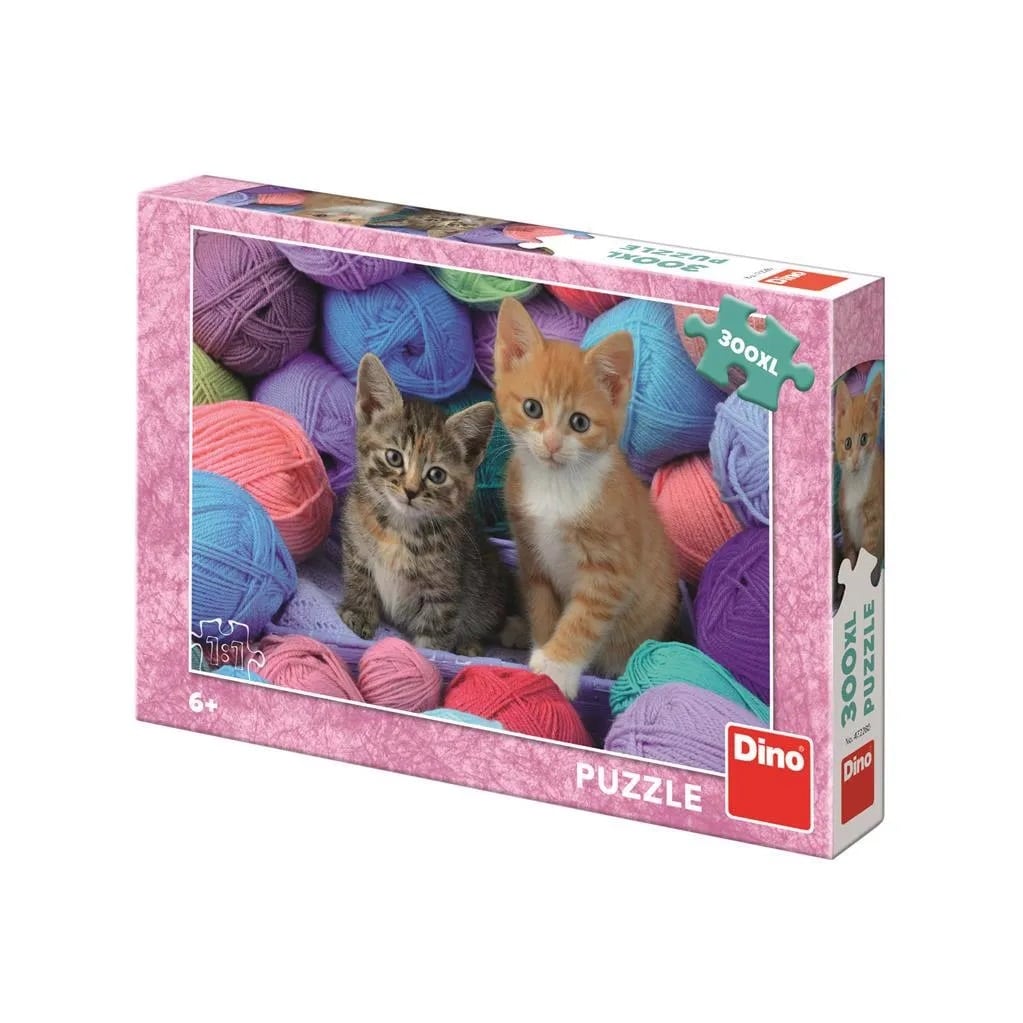Dinotoys dinopuzzel - grappige kittens tussen de wol - 300 xl stukjes