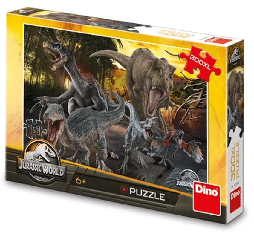 Dinotoys dinopuzzel - jurassic world dinosauriërs - 300 xl stukjes