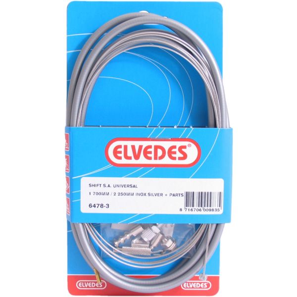 Kit câbles de frein à tambour Elvedes 1700mm 2250mm inox - argent (sur carte)