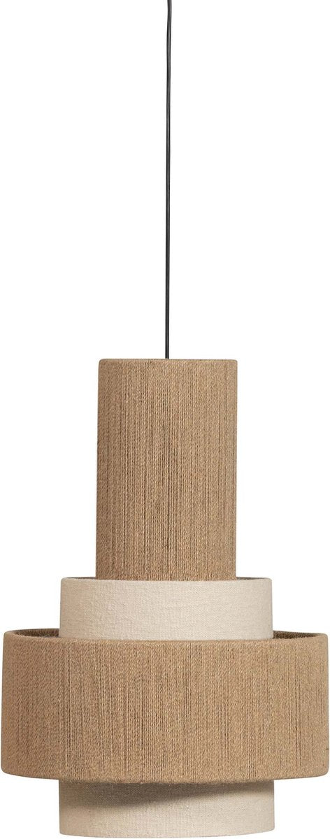 Woood pelle hanglamp - touw - naturel - 56x38x38