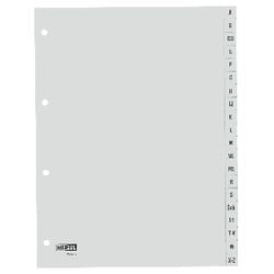 Alfabetische tabbladen hetzel 252404 grijs pp (polypropeen)