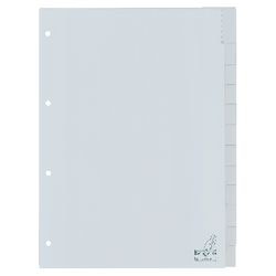Tabbladen kangaro g412f pp a4 120 micron grijs12-delig 4-gaats bedrukt