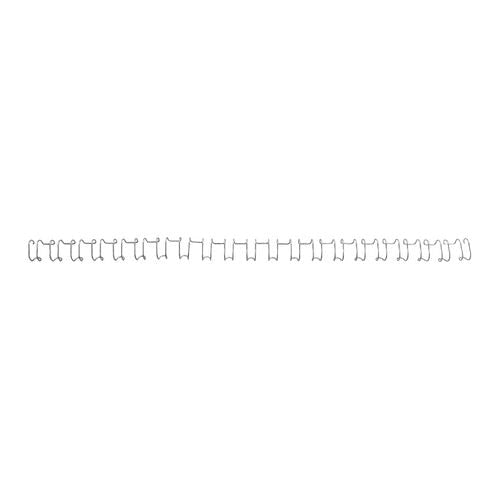 Draagbindruggen wirebind 21 gbc metaal 12mm zilver capaciteit 105vel