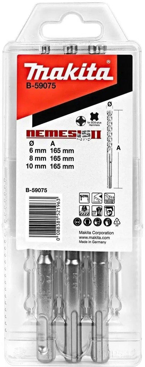 Makita sds-plus 3-delige borenset