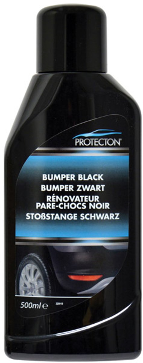 Protecton bumper zwart - herstelt de originele glans - intensiveert de kleur – voor kunststof bumpers, spoilers, deurspiegels rubber - 500ml