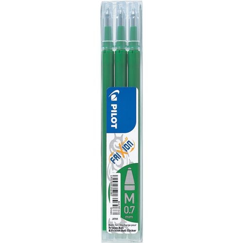 Rollerball navulling pilot frixion 0,4mm uitwisbaar groen pak 3 stuks