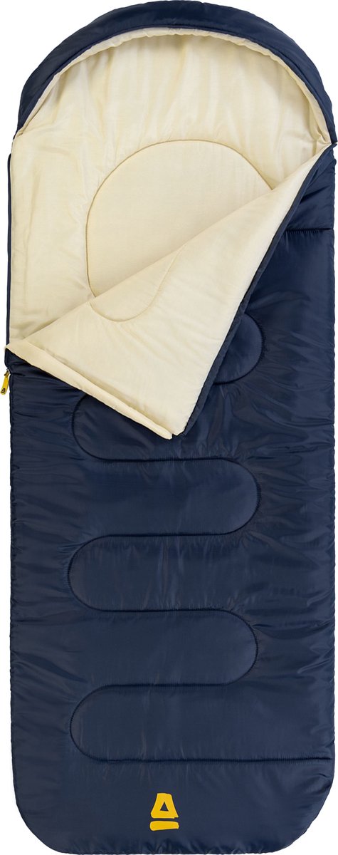 Abbey camp slaapzak - pilotmodel - blauw - 220x85 cm - extra ruim