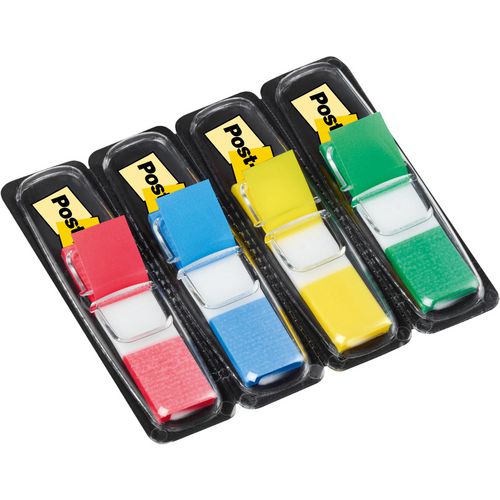 Index post-it 683-4 12x43mm assorti normaal small 100 vel