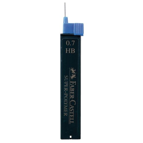 Vulpotlood-vulling faber-castell super-polymer hb 0,7 mm zwart 12 stuks