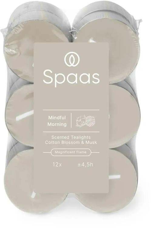 Spaas 1074082 - 12 geurtheelichten - mindful morning | 10 stuks
