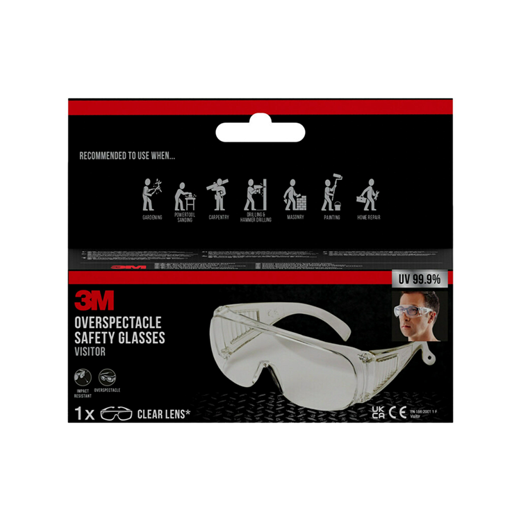 3m 1062062 - visitor overz-veilighdsbriltransparant viscc1 | 3 stuks