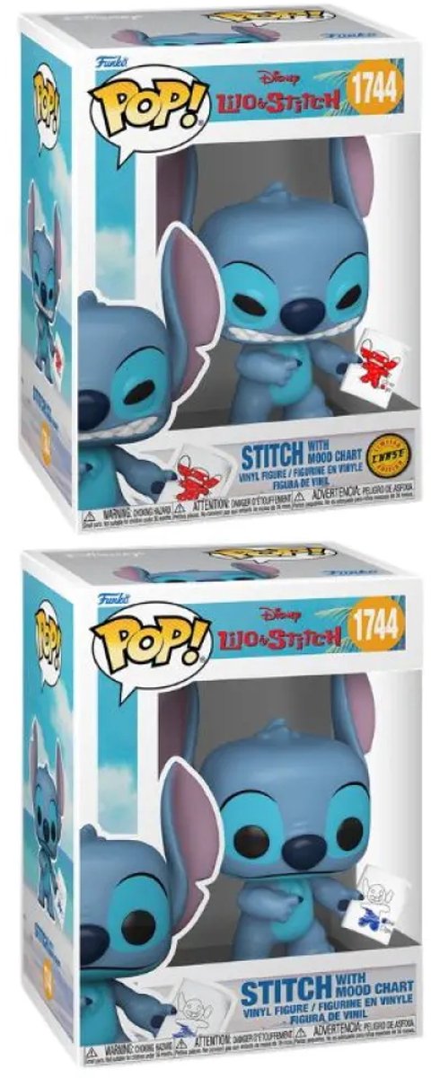 Funko lilo stitch stitch with mood chart vinylfiguur 1744 unisex pop! - neutraal - standard