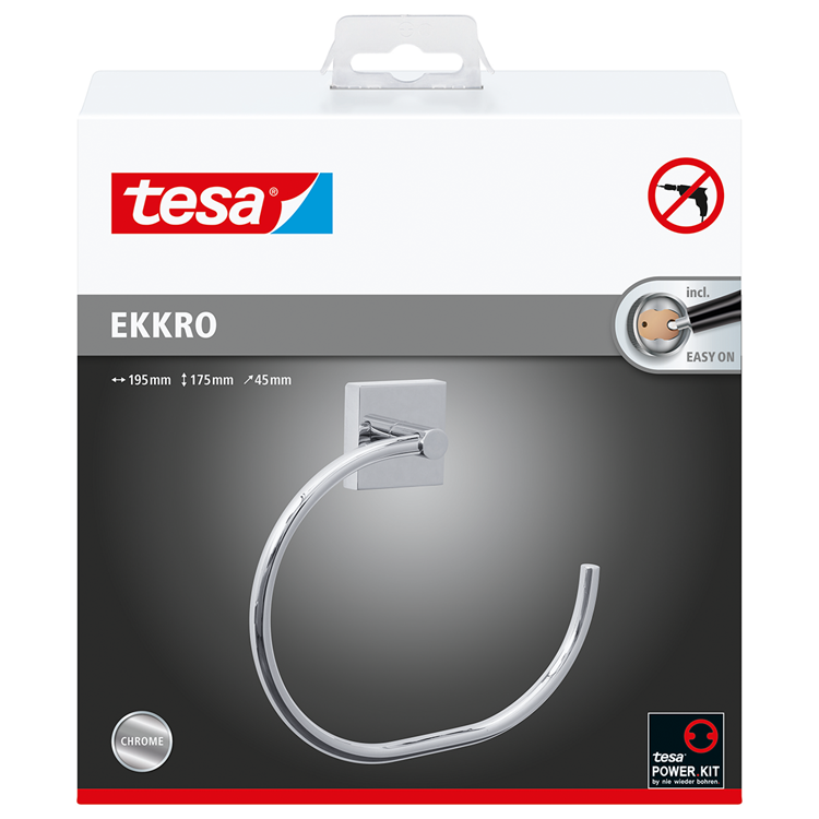 Tesa 1061423 - ekkro handdoekring | 1 stuks