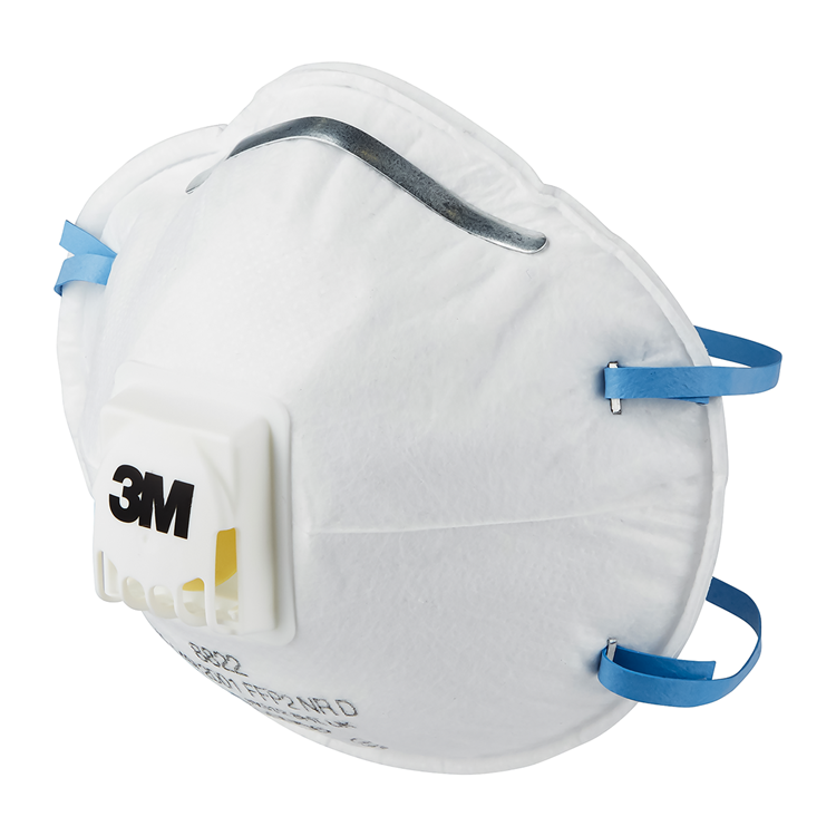 3m cool flow stofmasker, ffp2, met ventiel, pak van 10 stuks