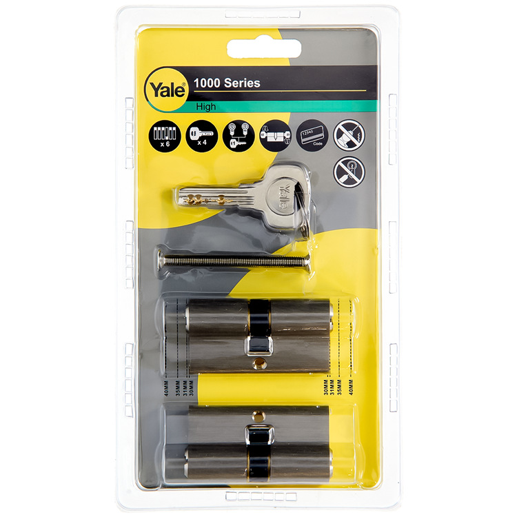Yale 1060547 - 2 profielcil. 1000 mv 60mm(30 30) | 5 stuks