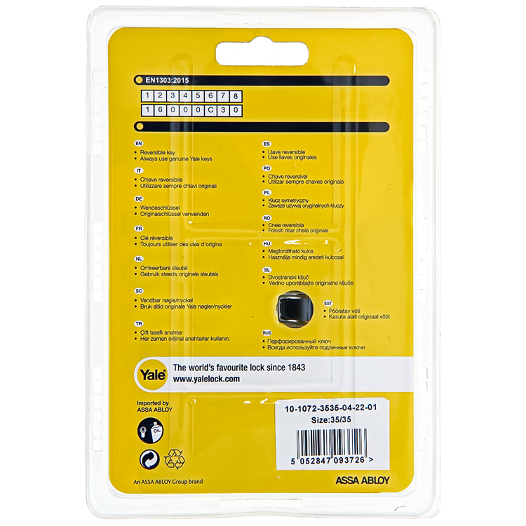 Yale 1060537 - profielcilinder 1000 mv 70mm(35 35) | 5 stuks
