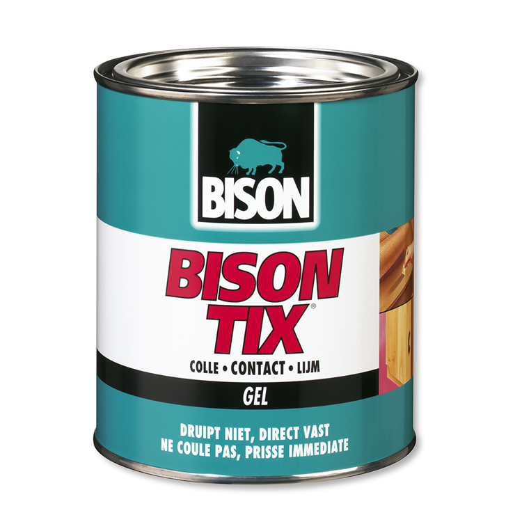 Bison tix® blik 250 ml, gelvormig, super sterk, universeel, conactlijm, waterdichte afwerking, eenvoudig in gebruik, geschikt voor ontelbare reparaties