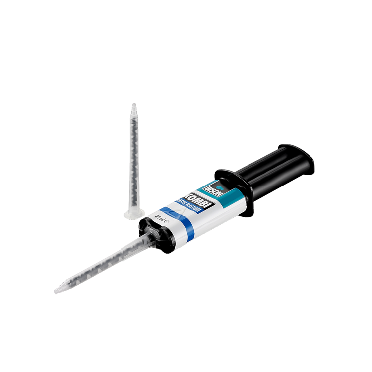 Bison kombi plastic blister 25 ml, super sterk, vullend, 2-componentenlijm, inclusief mengbankje en mengspatel, temperatuurbestendig van - 40°c tot + 120°c