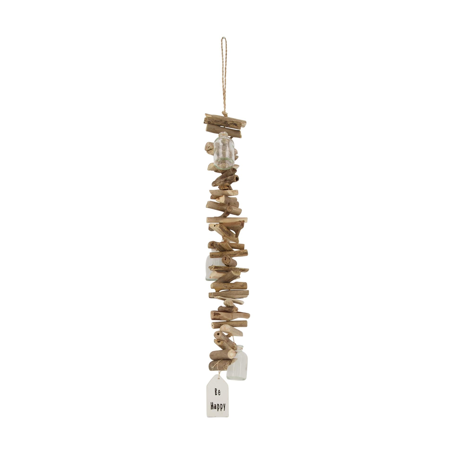 Dijk natural collections guirlande hout en glas 58x8x8cm