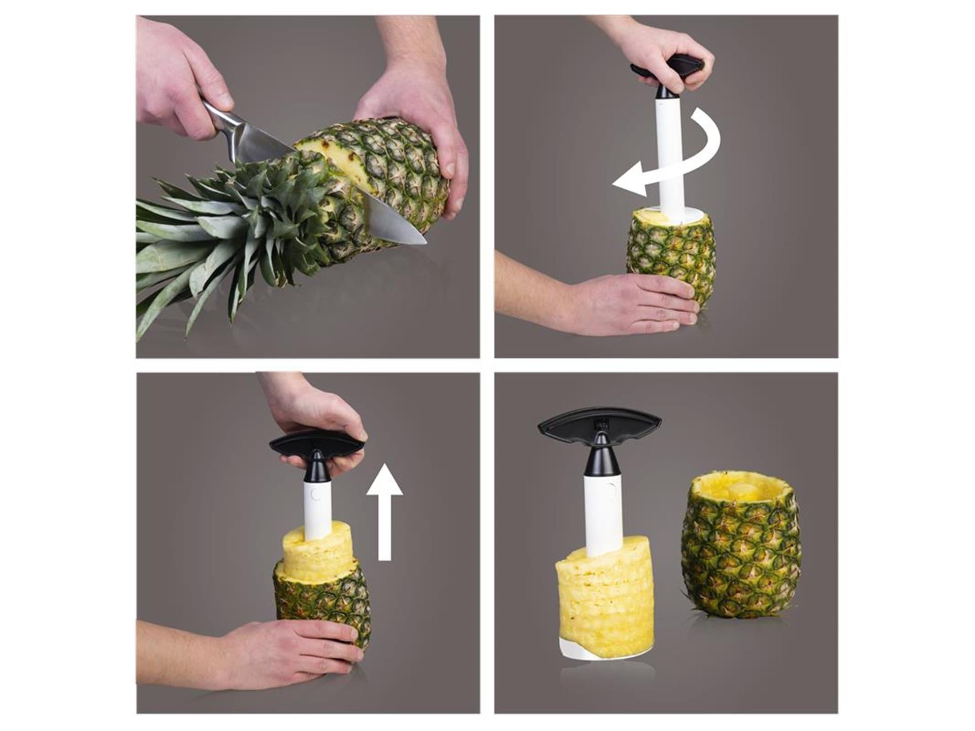 Vacu vin ananassnijder wit zwart