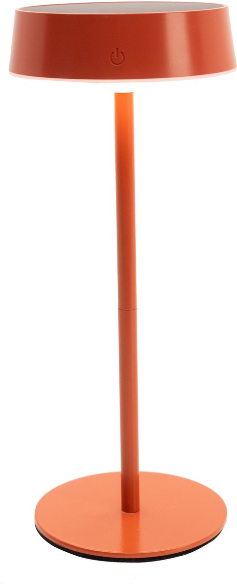 Eglo simeri tafellamp - oplaadbaar (tot 22 uur licht) - solar - 31 cm - steenrood warm oranje - draadloos - dimbaar - binnen en buiten
