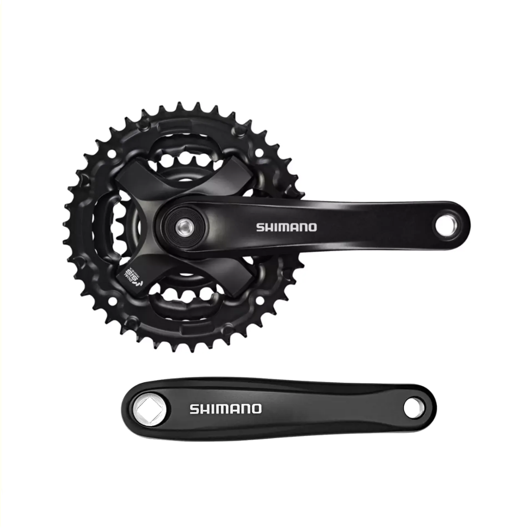 Shimano crankstel fc-ty501, cranklengte 170mm 7 8-speed, 42 34 24t