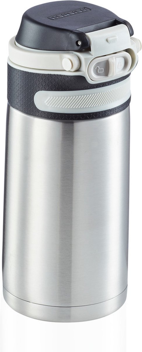 Leifheit 3244 flip isoleerbeker 350 ml RVS